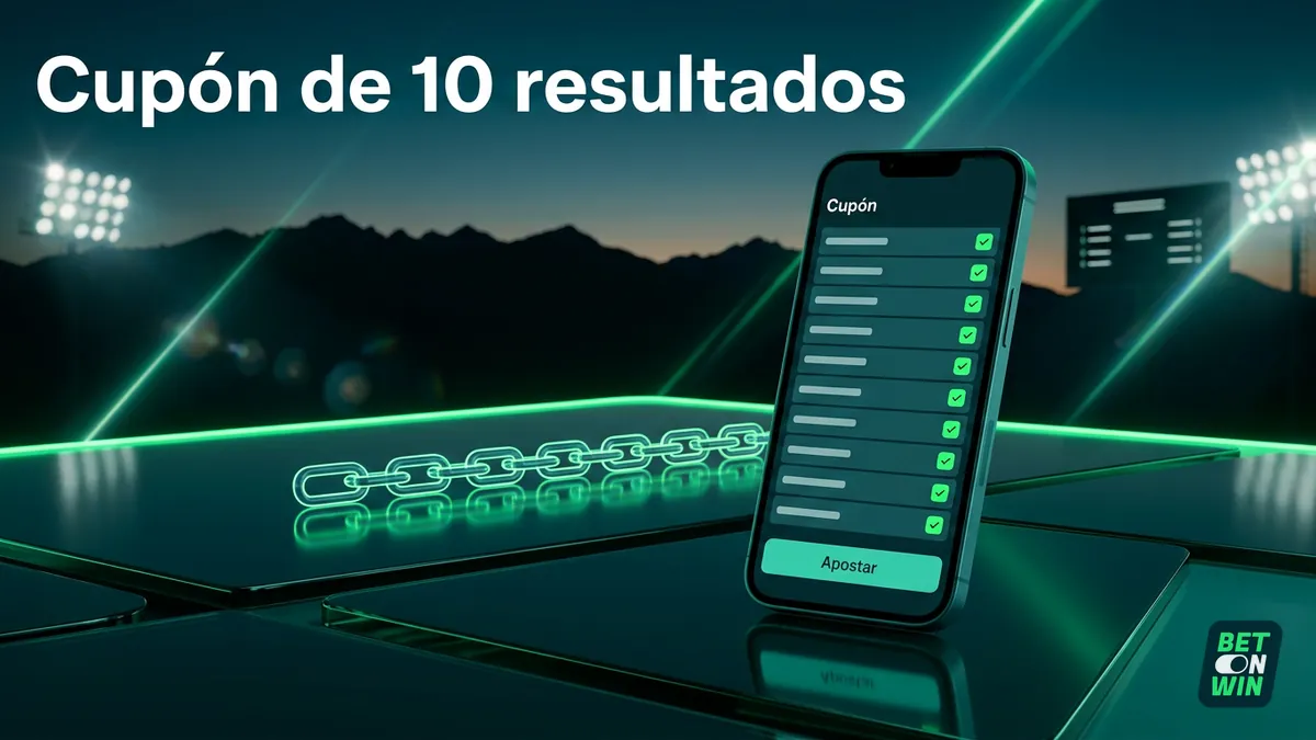 Cupón con diez selecciones del Bet Builder en Betonwin Chile