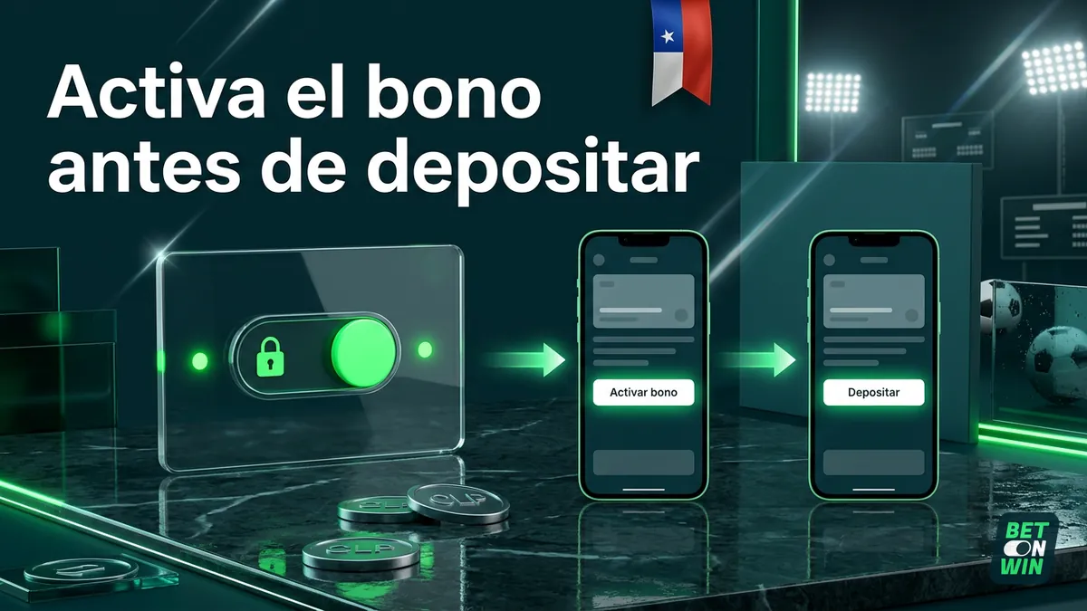 Orden correcto para activar el bono deportivo de Betonwin antes de depositar