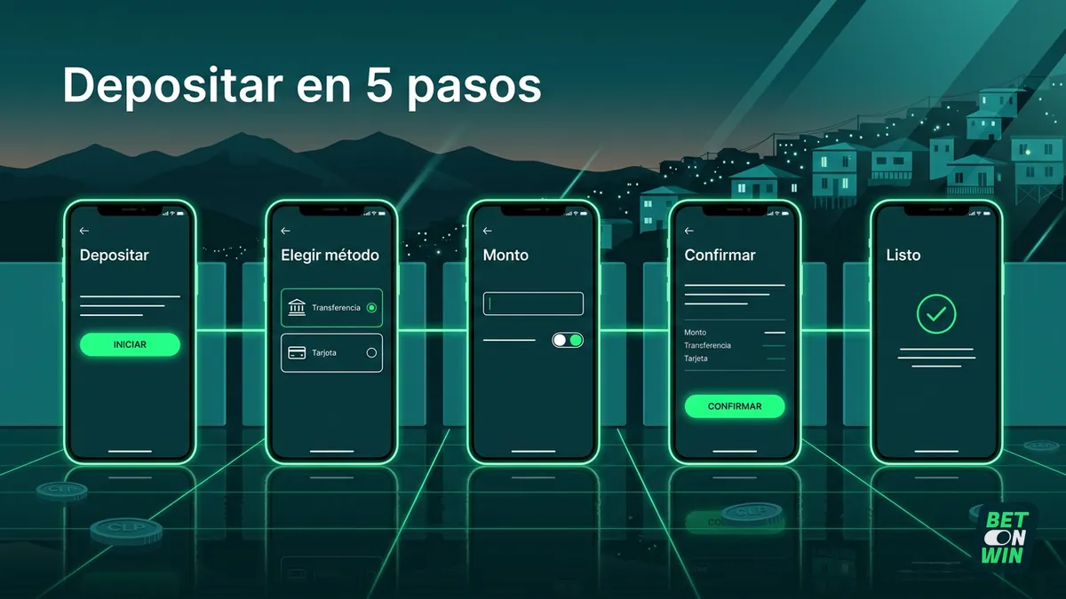 Cinco pasos para depositar en Betonwin Chile con bono