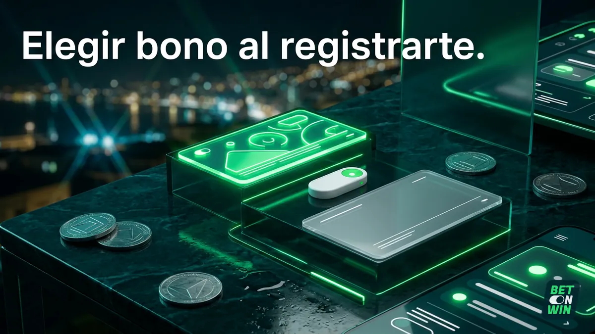 Elegir bono al registrarte en Betonwin Chile: tarjetas de bienvenida y sin bono